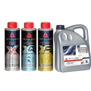 Komplettes Service-Kit Metalubs Anti-Reibung (X Protect + CL + P + 5 Liter 5W 40)