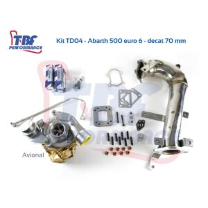Kit TD04 Avional Abarth 500 E6 (ohne Sensoren) Leistung 250/260 PS TBF Performance