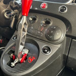 Carbon-Schaltplatte für Abarth 500/595/695, graviertes Metall, 2 Racing