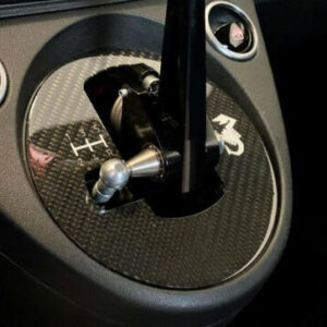 Carbon-Schaltplatte für Abarth 500/595/695, graviert mit DNA Racing-Logo