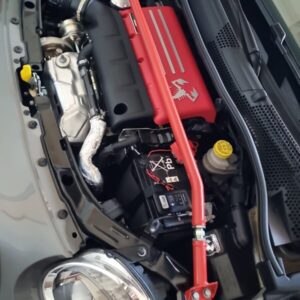 Verstellbare Domstrebe für niedrige Montage für Abarth 500/595/695, Farbe: Rot